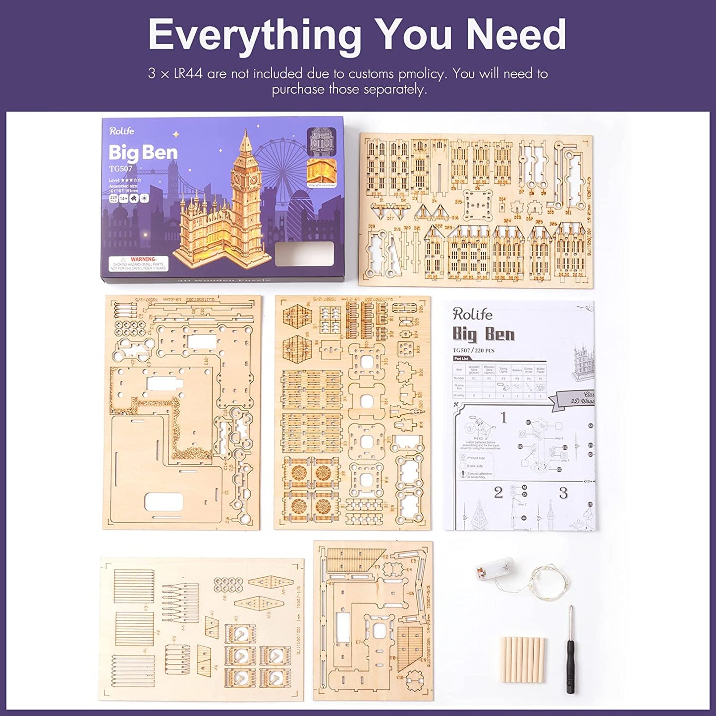 Big Ben 3D de Madera Premium – Puzzle Decorativo de Londres