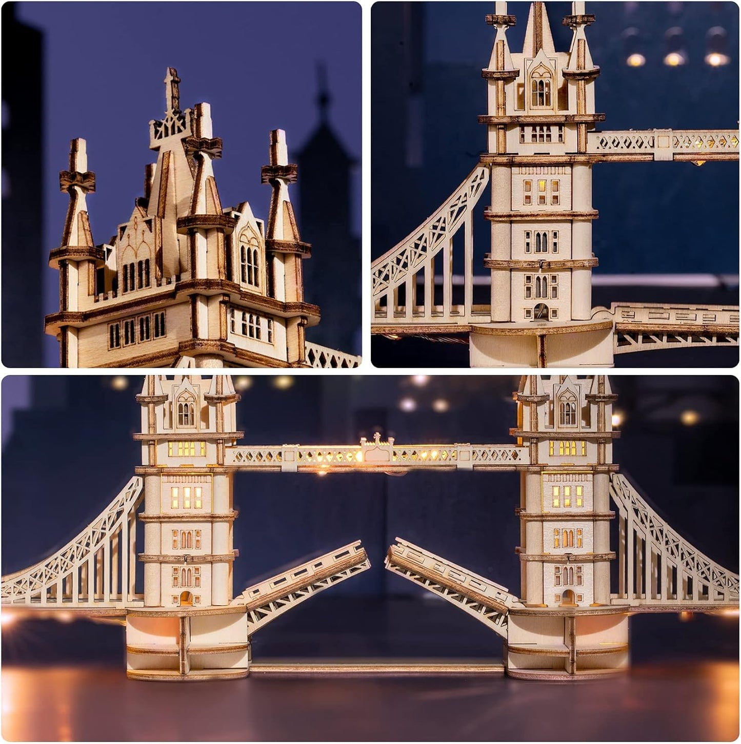 Tower Bridge 3D de Madera Premium – Puzzle Decorativo de Londres