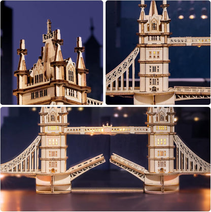 Tower Bridge 3D de Madera Premium – Puzzle Decorativo de Londres