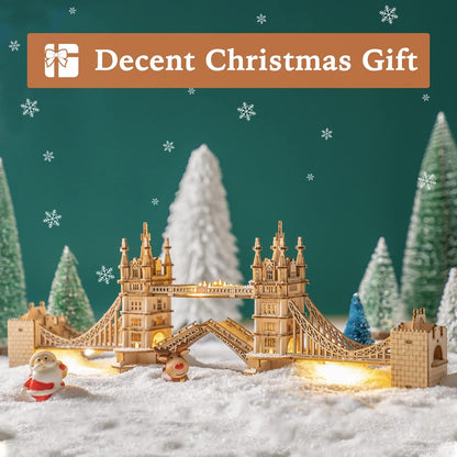 Tower Bridge 3D de Madera Premium – Puzzle Decorativo de Londres