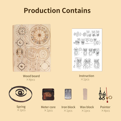 🦉 Reloj Búho 3D de Madera – Regalo Premium Decorativo