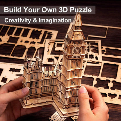 Big Ben 3D de Madera Premium – Puzzle Decorativo de Londres