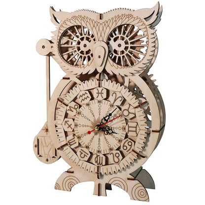🦉 Reloj Búho 3D de Madera – Regalo Premium Decorativo