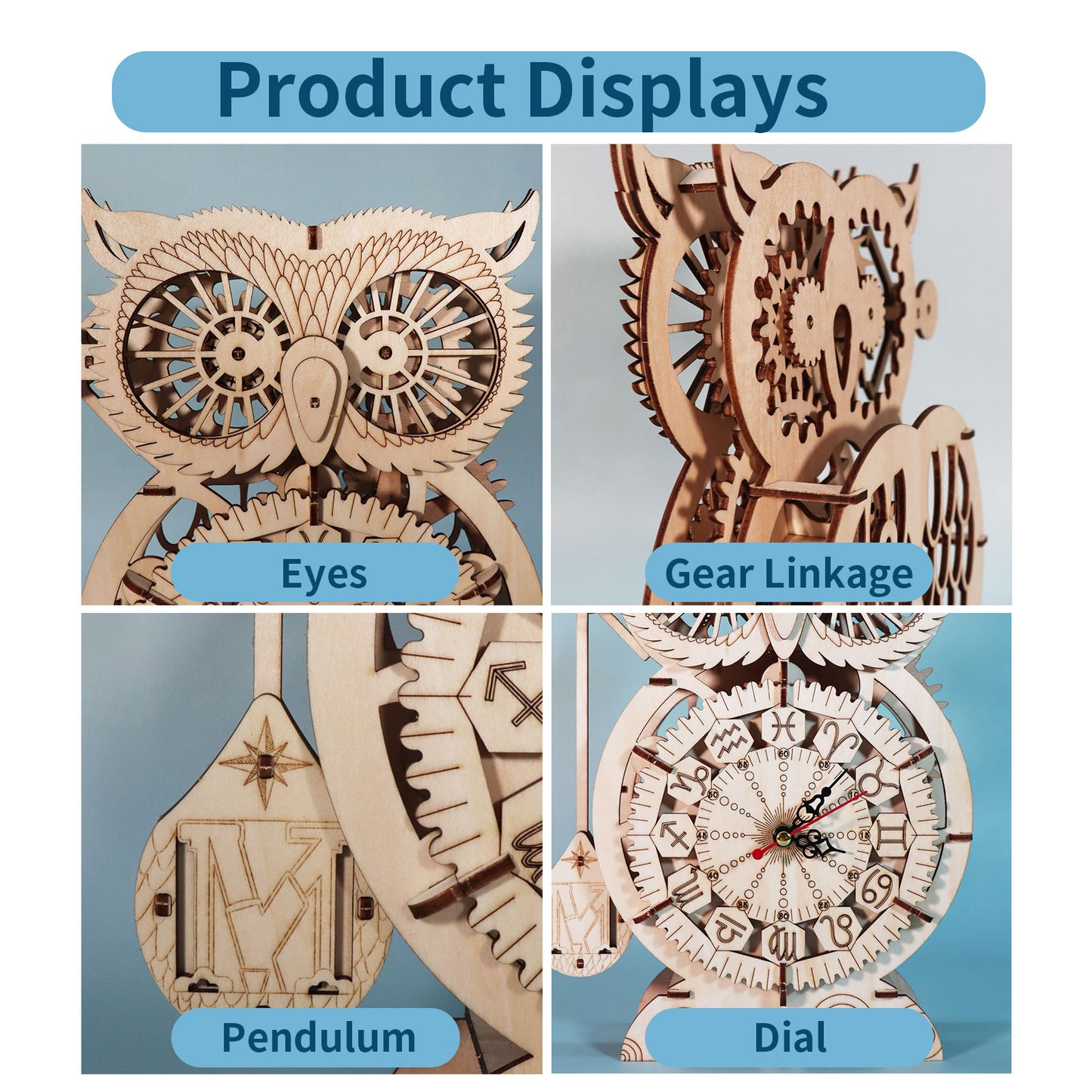 🦉 Reloj Búho 3D de Madera – Regalo Premium Decorativo