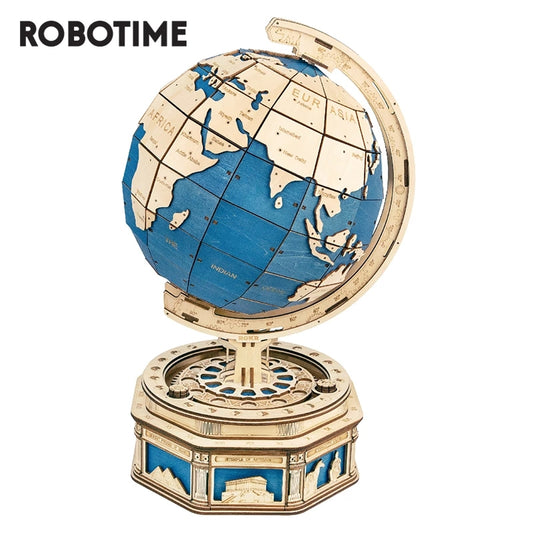 Globo Terráqueo 3D de Madera Premium – Puzzle Decorativo de Colección