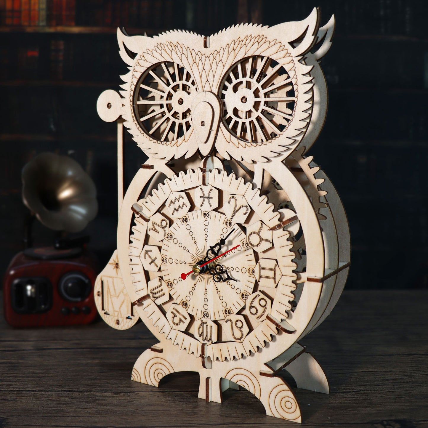 🦉 Reloj Búho 3D de Madera – Regalo Premium Decorativo